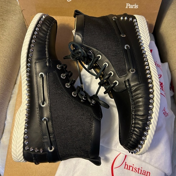 Christian Louboutin High top spiked shoes men’s size 41.5 - Picture 3 of 7